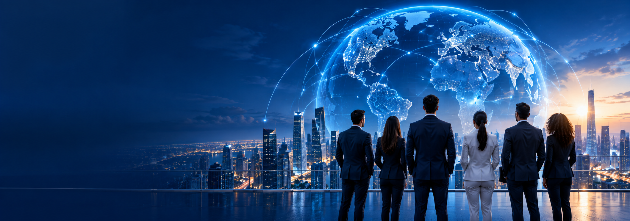 Technology professionals looking toward a connected global city