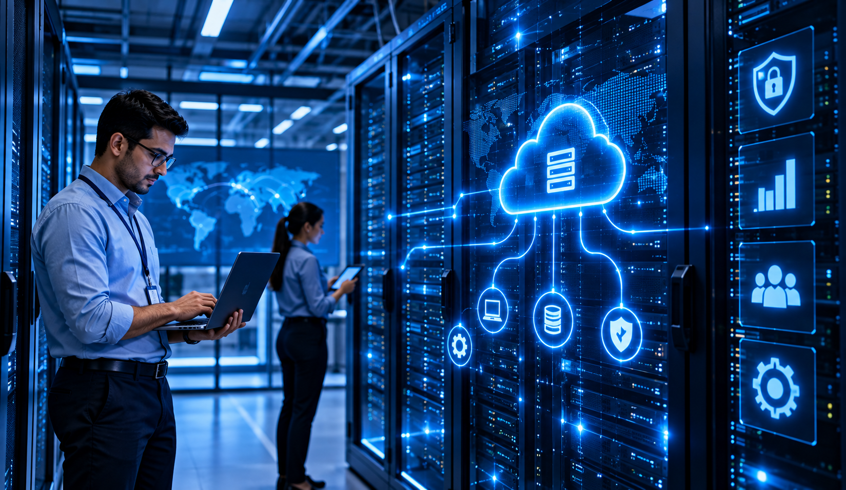 Secure managed IT cloud and server infrastructure